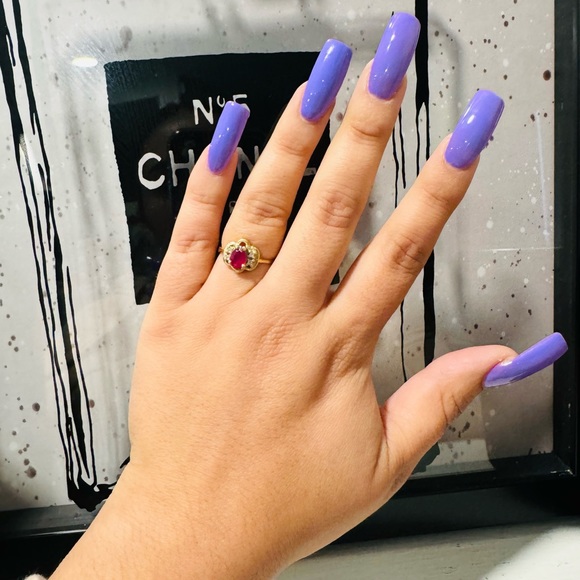 FINAL SALE✨RETAIL $1142✨14 kt gold ruby & white sapphire ring - Picture 16 of 16